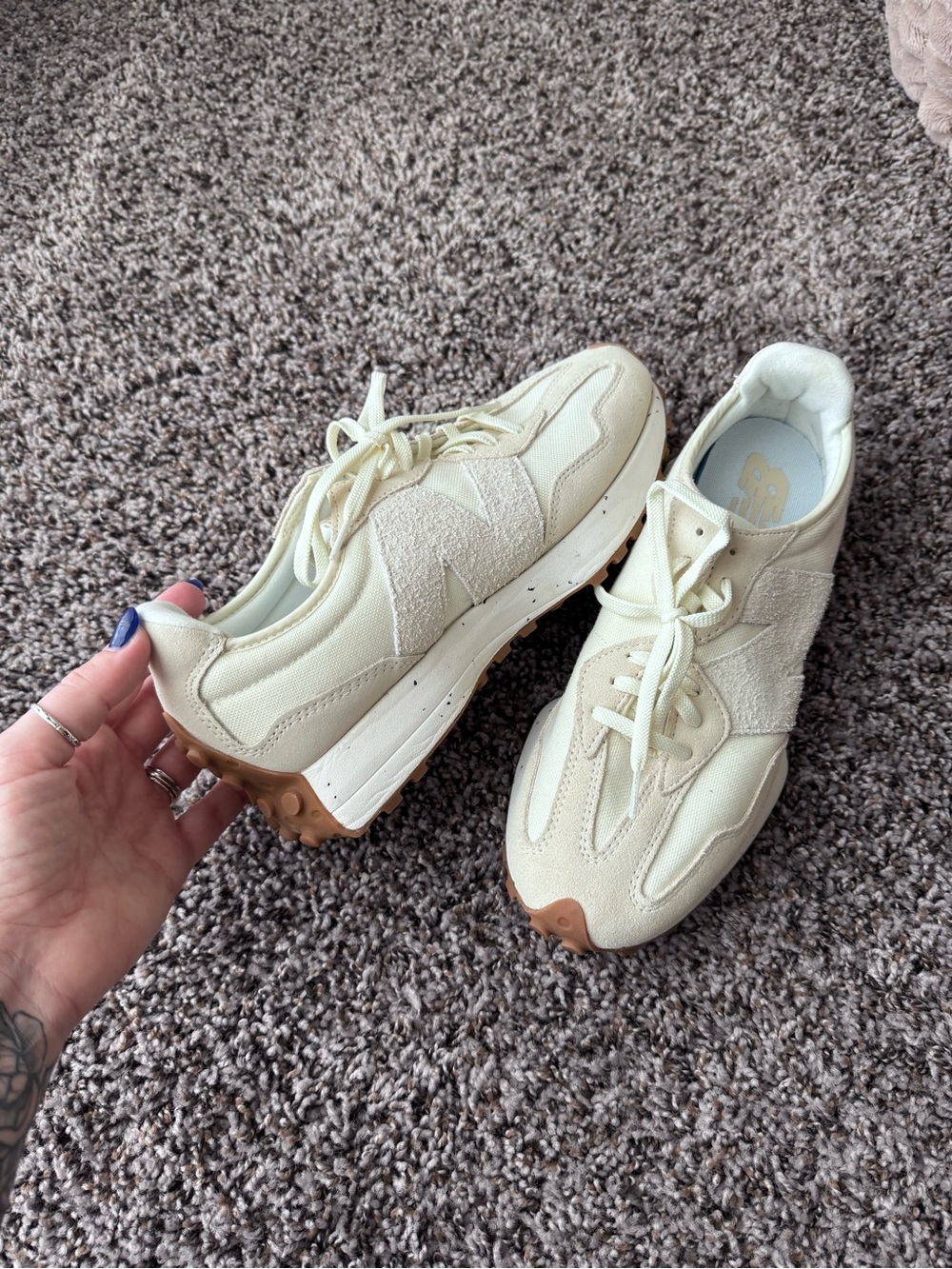 New Balance Cream and Gum Accent Women's Sneakers